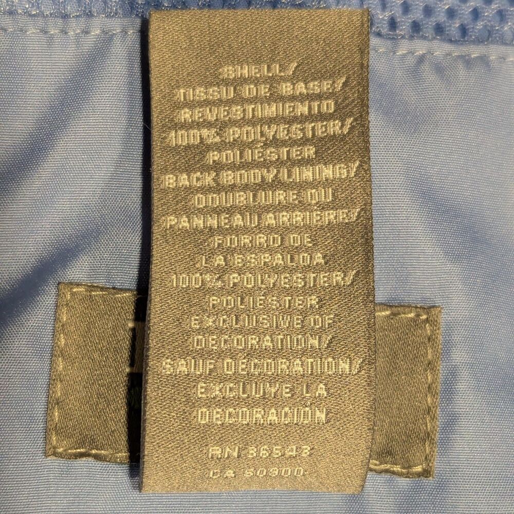 Izod Golf Light Blue Pullover Windbreaker Navy Blue Accent XL - Picture 5 of 8